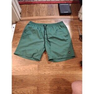 Outerknown Shorts Mens XL Green Polyester Swim Trunks Drawstring Beach Summer